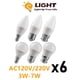 thumbnail image 2 of Bombilla LED de Golf para decoración del hogar, luz de vela de 6 piezas, G45, C37, E14, E27, B22, 3W, 5W, 6W, 7W, AC120V, AC230V, 2 of 4