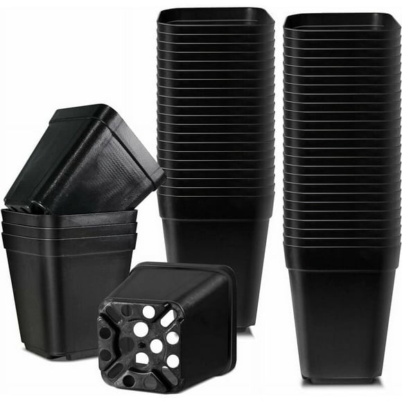 Reusable Seedling Pots, Thick Plastic Nursery Pots Ideal For Starting Herbs, Fruits, And Vegetables, Promote Healthier Plants With Efficient Drainage System