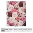 thumbnail image 4 of ARISTURING Pink Burgundy Pretty Rose Flower Blanket, Soft Blankets Flannel Bed Throw Cozy Lightweight Plush Gifts for Women Girls Sofa Couch Bedroom Living Rooms Warm All Season, Home Decor, 4 of 6