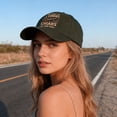 thumbnail image 4 of Sombrero Gorra de béisbol ajustable para hombre y mujer,clásica,de perfil bajo y sin estructura,con diseño de color liso lavado (verde militar,1 pieza). Rkxzt, 4 of 8