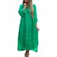 thumbnail image 1 of Falda larga y camisa de vestir lisa de moda para mujer: vestido tipo cárdigan de manga larga, poliéster, tallas S-XXL, adecuado para primavera/otoño, el color blanco puede ser transparente, 1 of 5