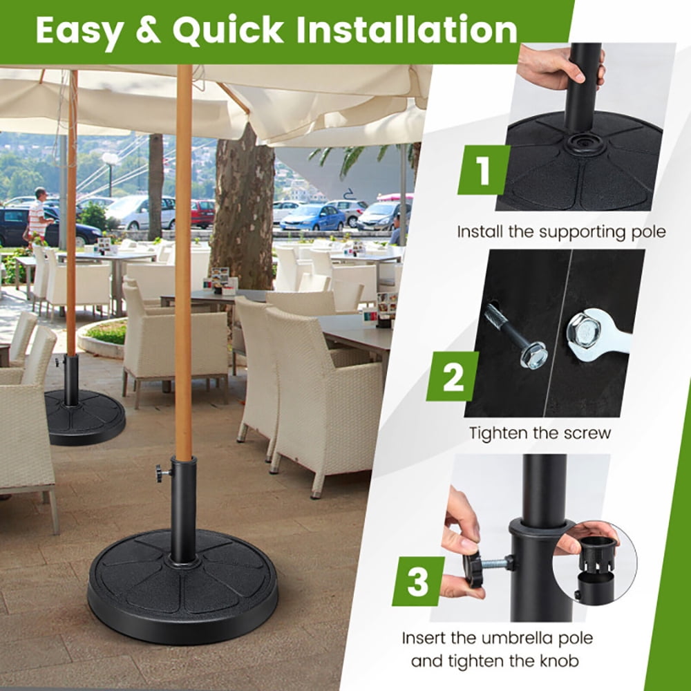 Aimee Lii 31lbs 18" Round Outdoor Umbrella Base, Patio Umbrella Stand Aimee Lii 31lbs 18" Round Outdoor Umbrella Base, Patio Umbrella Stand