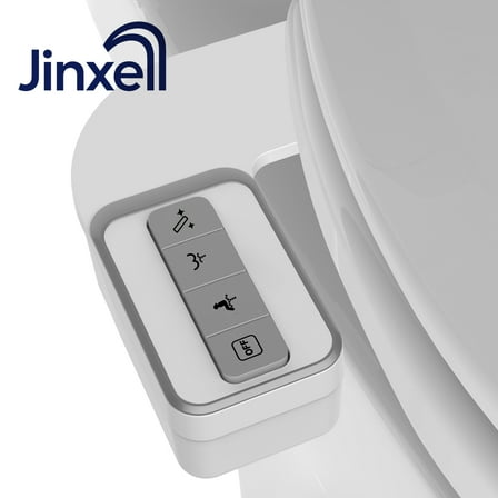 Jinxell-Bidet Attachment for Toilet, Non-Electric Bidet Ultra-Slim Dual Nozzle (Feminine/Rear Wash), Cold Water Bidets Sprayer for Existing Toilets with Adjustable Pressure Control,1-Min Install