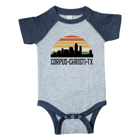

Inktastic Corpus Christi Texas Skyline Retro Gift Baby Boy or Baby Girl Bodysuit
