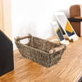 thumbnail image 5 of Supvox Woven Desktop Storage Basket Assorted Color Synthetic Material Daily Use for Home Use 1Pcs, 5 of 7