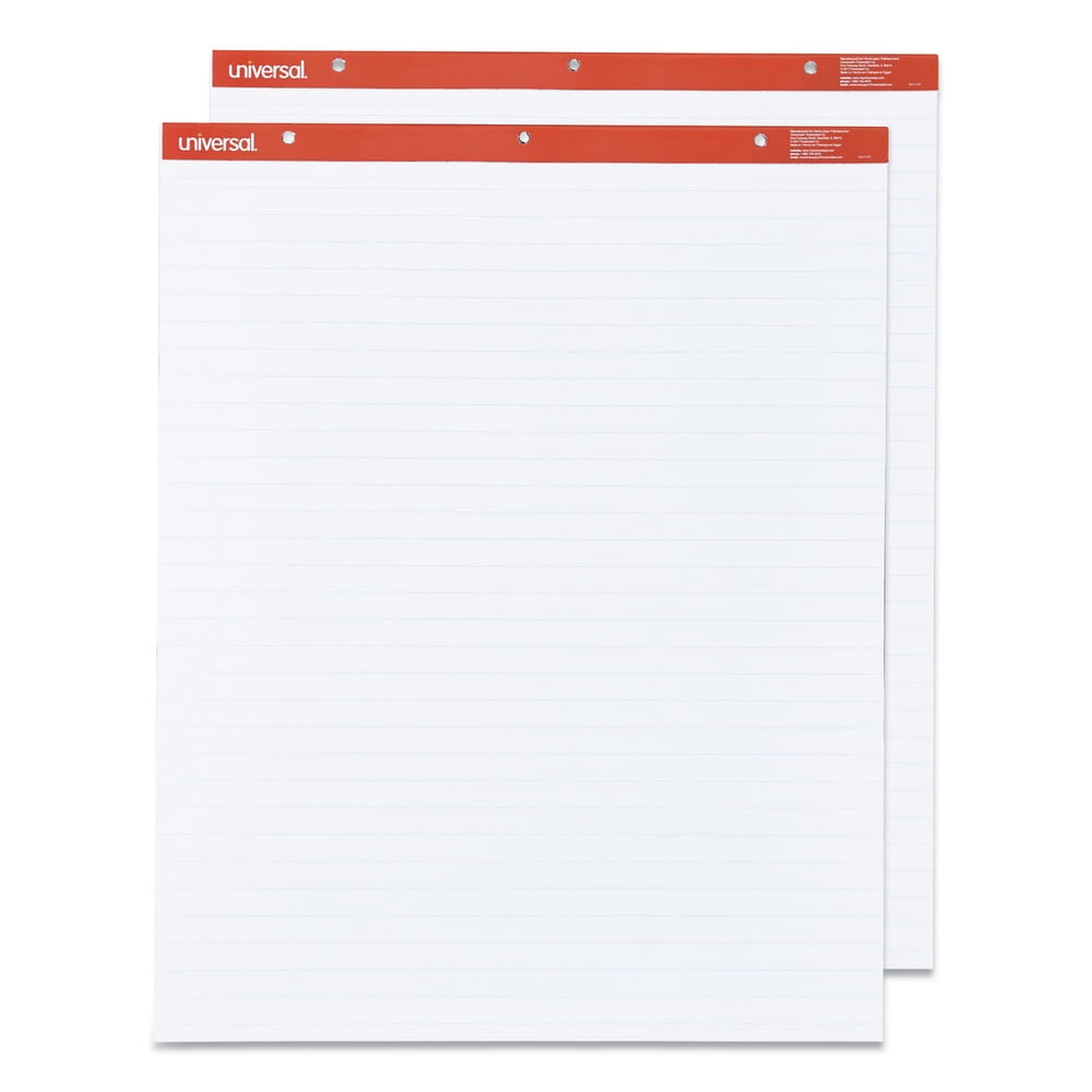 Universal UNV35601 50-Sheet 27 in. x 34 in. Easel Pads/Flip Charts - White (2-Piece/Carton)