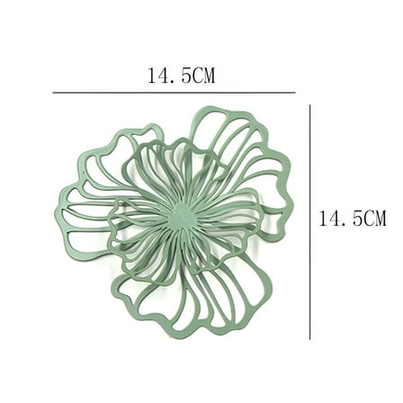 LAMIRO Floral Wall Hanging Decor Metal Wall Art Decoration for Bathroom Living Room Green Small