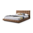thumbnail image 5 of Claire Vegan Leather Upholstered Platform Queen Bed in Tan, 5 of 5