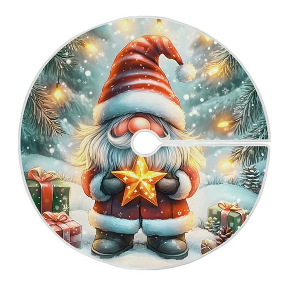 Ryvnso Christmas Tree Skirt Gnome Snow Christmas Xmas Tree Skirts Ornament Home Decorations 35.4"