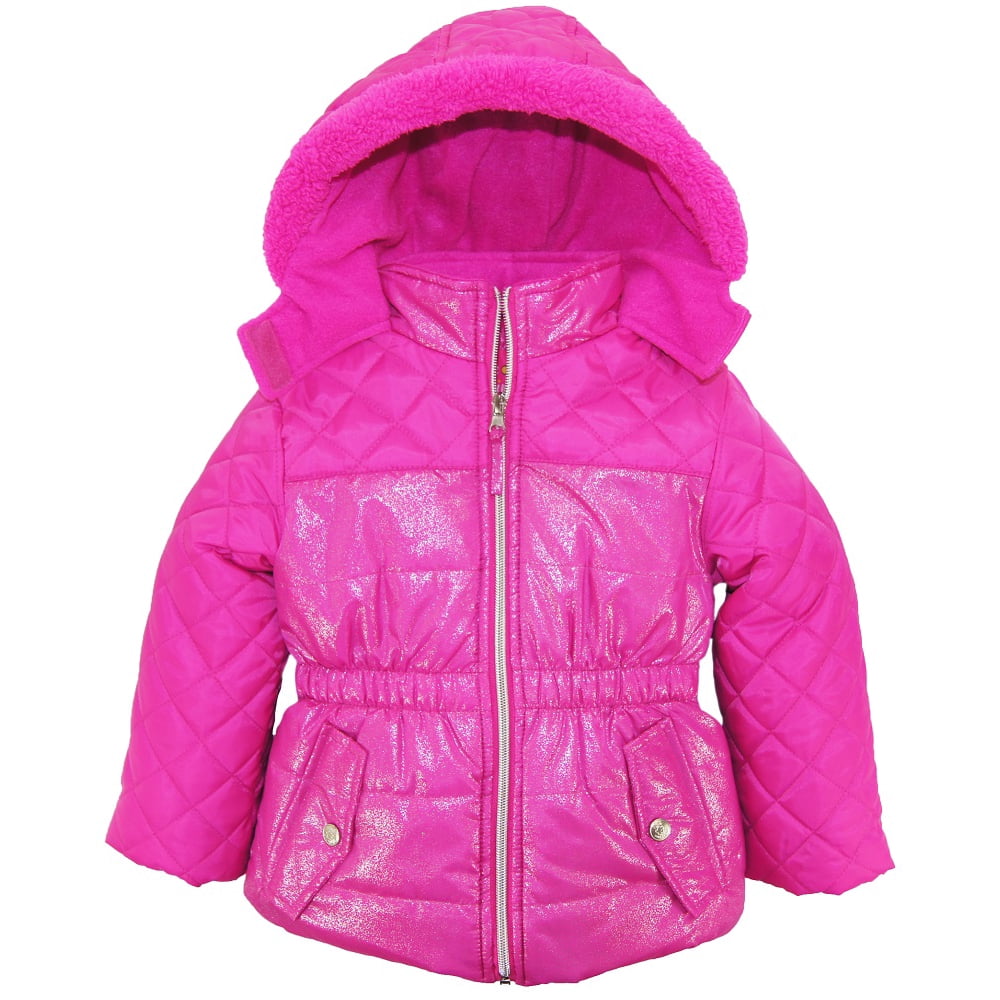 Pink Platinum Pink Platinum Little Girls Quilted Hooded Winter Bubble