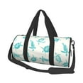 thumbnail image 2 of Xecao Turtle print Round Travel Duffel Bag is a foldable gym bag with an inner pocket, perfect for travel sports, 2 of 8