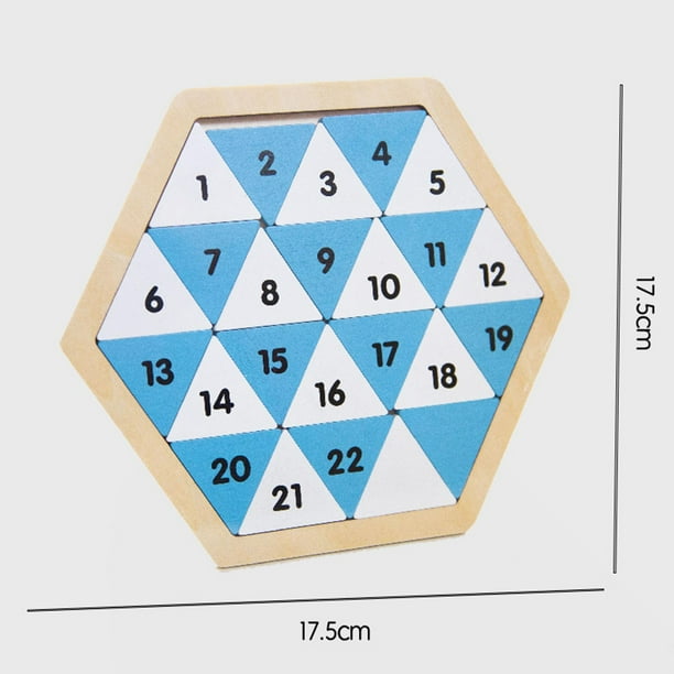 Rompecabezas deslizante de números de madera, juguetes de