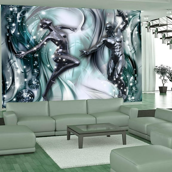 Tiptophomedecor Peel and Stick Glam Wallpaper Wall Mural - Dance Of Senses - Removable Wall Decals