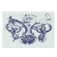 thumbnail image 1 of Fleur De Lis Cutting Board, Digital Grunge Lily Emperor Flag Victorian Kingdom Imperial Theme Print, Decorative Tempered Glass Cutting and Serving Board, Large Size, Purple White, by Ambesonne, 1 of 1
