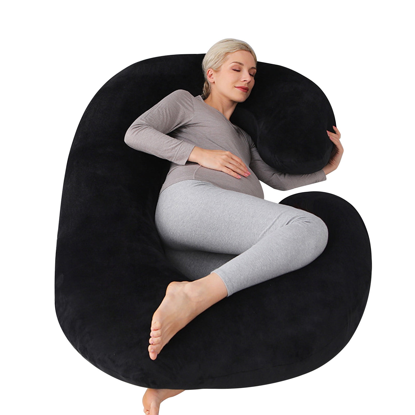LACKUST C-shaped Maternity Pillow - Washable and Removable Pillow Cover,A