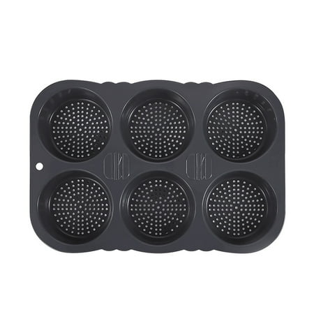 

VogueV Cake Mould Hamburger Bun Pan Silicone Hamburger Bun Pans for Baking Multi Cavity Mesh Silicone Hamburger Bun for Making Buns Non Stick Baking Pan Household Silicone Food Baking New Bak