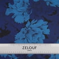 thumbnail image 4 of Zelouf Elora Floral Metallic Jacquard  , Sewing, DIY, Crafts Fabric by the Yard, Cobalt, 3 Yard, 4 of 5