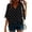 *Black, variant on ClodeEU Women's Polka Dot Print V Neck 3/4 Sleeve Top ,Bohemian Casual T-Shirt Blouse Black,Womens Plus L