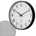 thumbnail image 7 of Mainstays 11.5” Quartz Black & White Schoolhouse Wall Clock with Red Second Hand, 7 of 7