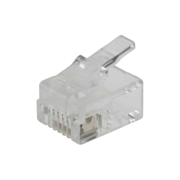 SF Cable RJ12 6P6C Plug Round Solid 50 pcs per bag