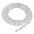 thumbnail image 4 of 5.3mm Solid .925 Sterling Silver Flat Bismark Choker Chain Necklace, 16 inches + Gift Box, 4 of 7