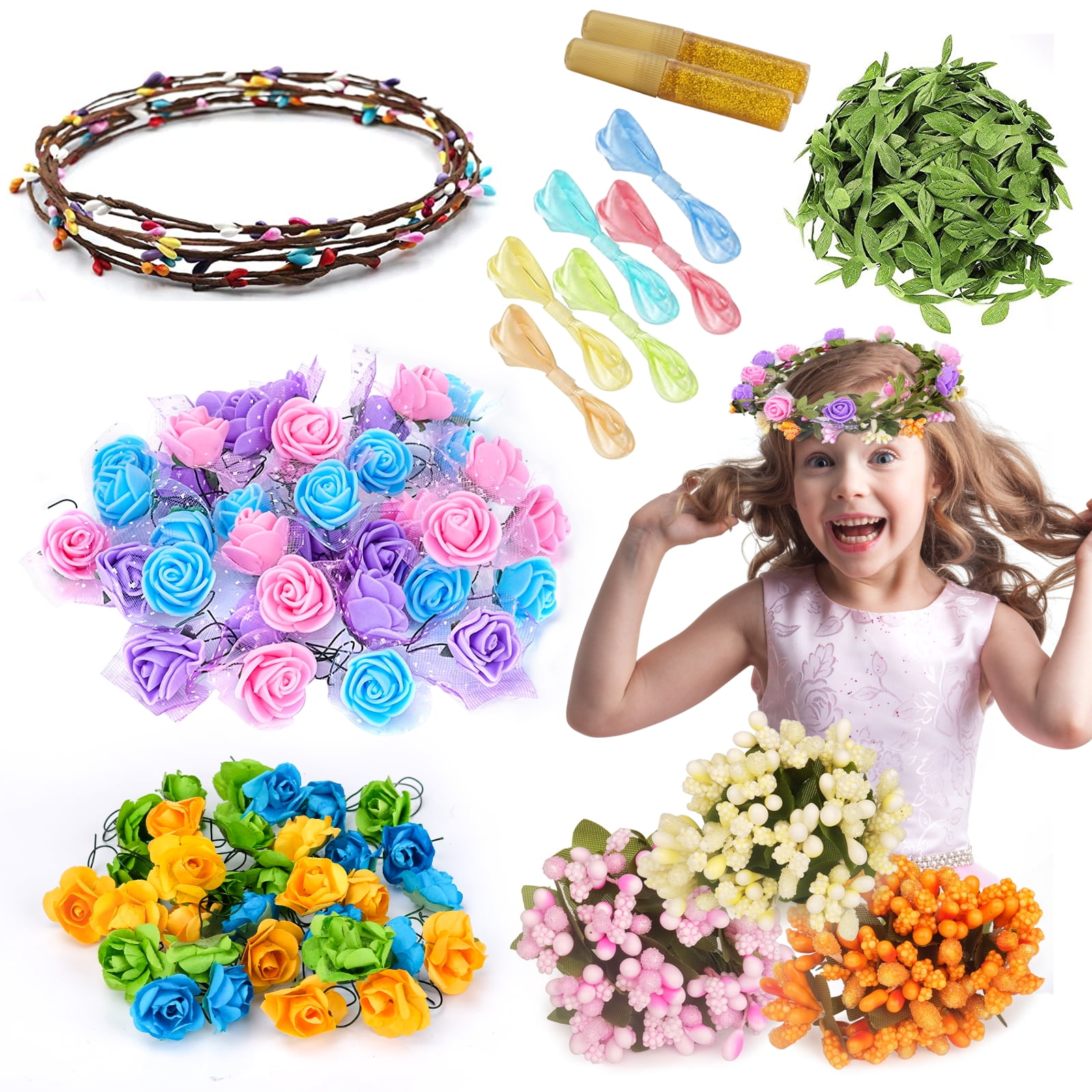 Dream Fun Craft Kits for Girls Age 7 8 9 10 Party Gifts Flower Headbands for Women Kids Festival Accessories DIY Flower Crowns for Girls Adults Wedding Hair Garland Headpiece Flower Hair Bands Dream Fun Craft Kits for Girls Age 7 8 9 10 Party Gifts Flower Headbands for Women Kids Festival Accessories DIY Flower Crowns for Girls Adults Wedding Hair Garland Headpiece Flower Hair Bands
