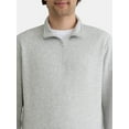 thumbnail image 4 of Athletic Works Men's Active Fleece Quarter Zip Sweatshirt, Size XS-5XL, 4 of 5