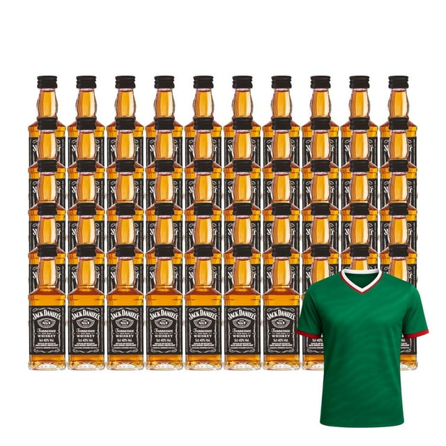 50 Whisky Jack Daniels Mini 50 ml + Jersey Verde