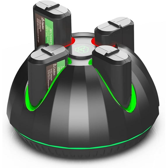 Xbox Controller Battery Pack and Charger,4 x 1100 mAh Xbox Rechargeable Battery Packs for Xbox Series X|S/Xbox One/Elite X/S Controller, Xbox Accessories