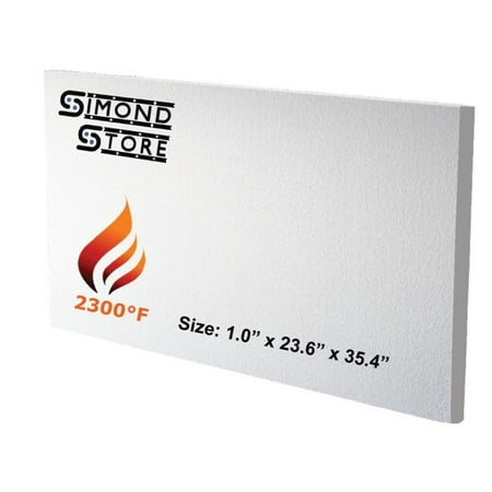 

Simond Store Ceramic Fiber Insulation Board 2300f 1 inch X 23.6 inch X 35.4 inch Ceramic Thermal Insulation Board for Wood Stoves Fireplaces Furnaces Forges Kiln Pizza Oven