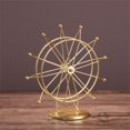thumbnail image 6 of Gift Handicraft Creative Nordic Wrought Iron Craft Desktop Ornament Ferris Wheel Model Art Figurine GOLD ROTATABLE, 6 of 8