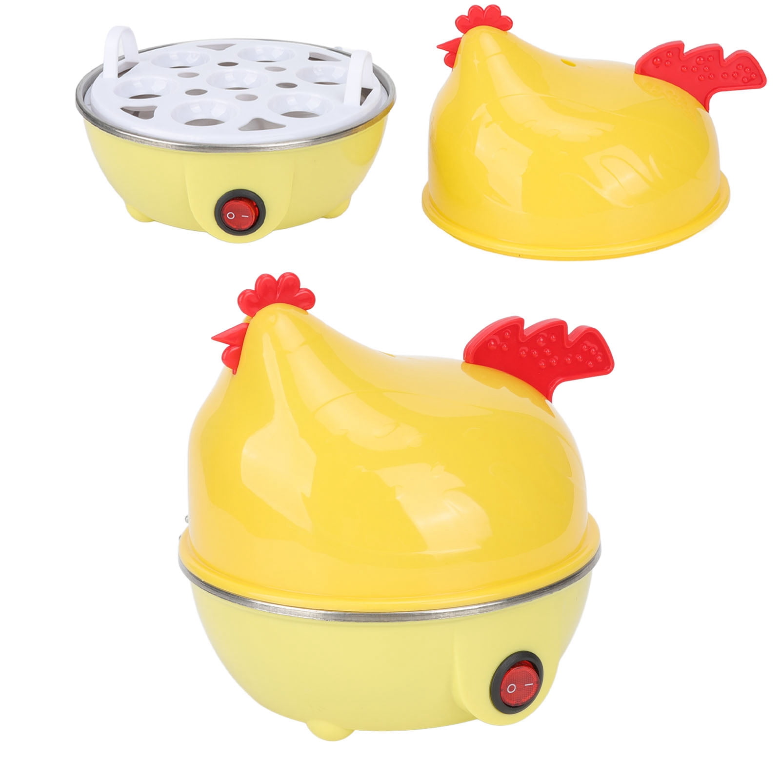 Electric Egg Cooker, 7 Egg Capacity Automatic Shut Off Chicken Shape  And  Quick Egg Cooker For Breakfast US Standard 110V