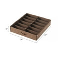 thumbnail image 2 of Everyday Home Under-Bed Plastic-Covered 12-Pair Shoe Organizer (Brown), 2 of 6