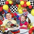 thumbnail image 3 of Globos Metálicos y de Látex  Decorativos para Cumpleaños Alusivos a  Race Cars en color Blanco y Negro, 3 of 7