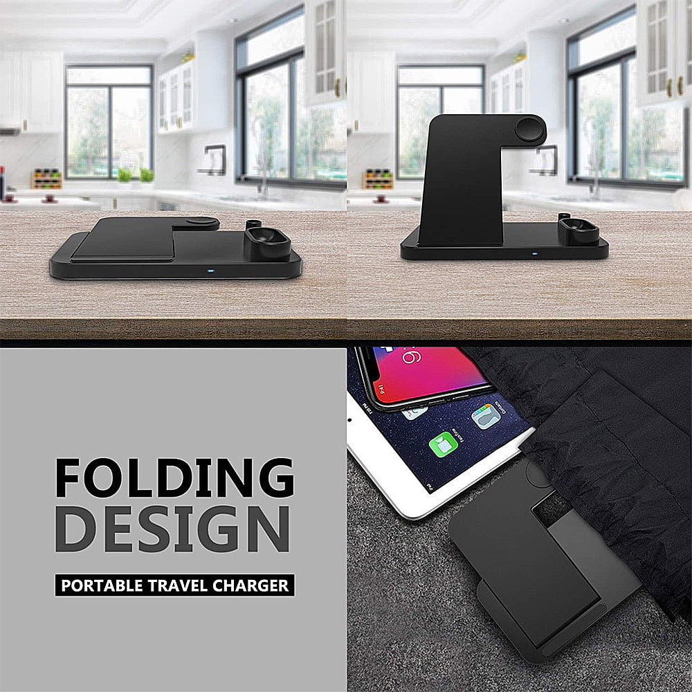 POINTERTECK 4 In 1 Wireless Charger, Wireless Charging Station For Apple Watch, Airpods, Apple Pencil