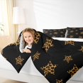 thumbnail image 4 of Feelyou Leopard Print Stars Twin Comforter Sets, Fashion Cartoon Bedding Set, 2 Pieces, 4 of 8