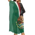 thumbnail image 3 of HELLHERO Polyester Casual Lightweight Swimsuit Cover Up for Summer Vacation Fashion Free Size Bathing Suit Coverup Mexican Flag, 3 of 5