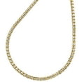 thumbnail image 3 of 10K Yellow Gold Two Tone 3mm Diamond Cut Ice Chain Bead Necklace 22 Inches, 3 of 7