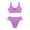 a-Purple285, variant on FINALGANG Girls Kids Two Piece Bikini Set Color Block V Notch Bralette Top With Drawstring Side High Waist Bottoms For Summer Beach Soft Swimwear