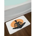thumbnail image 2 of Yoga Bath Mat, Silhouette of A Yoga Lady in Lotus Pose Meditating Spiritual Chakra Zen Design, Non-Slip Plush Mat Bathroom Kitchen Laundry Room Decor, 29.5 X 17.5 Inches, Pale Orange Black, Ambesonne, 2 of 2