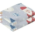 thumbnail image 2 of GZHJMY Christmas Santa Claus Snowman Cotton Hand Towel Set of 2, Highly Absorbent Soft Fingertip Towels for Bathroom Kitchen Hotel Gym Spa, 16 x 28 Inch Washcloths, 2 of 7