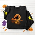 thumbnail image 2 of LUVDA Women's Halloween Witch Print Sweatshirt Oversized Crewneck Long Sleeve Fall Winter Party Top, 2 of 5