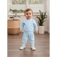 thumbnail image 6 of Miaouyo 1-5T Kids Baby Boy 2 Piece Fall Outfits Fashionable Solid Color Long Sleeve Crew Neck Tops and Elastic Waist Pants Set, 6 of 9