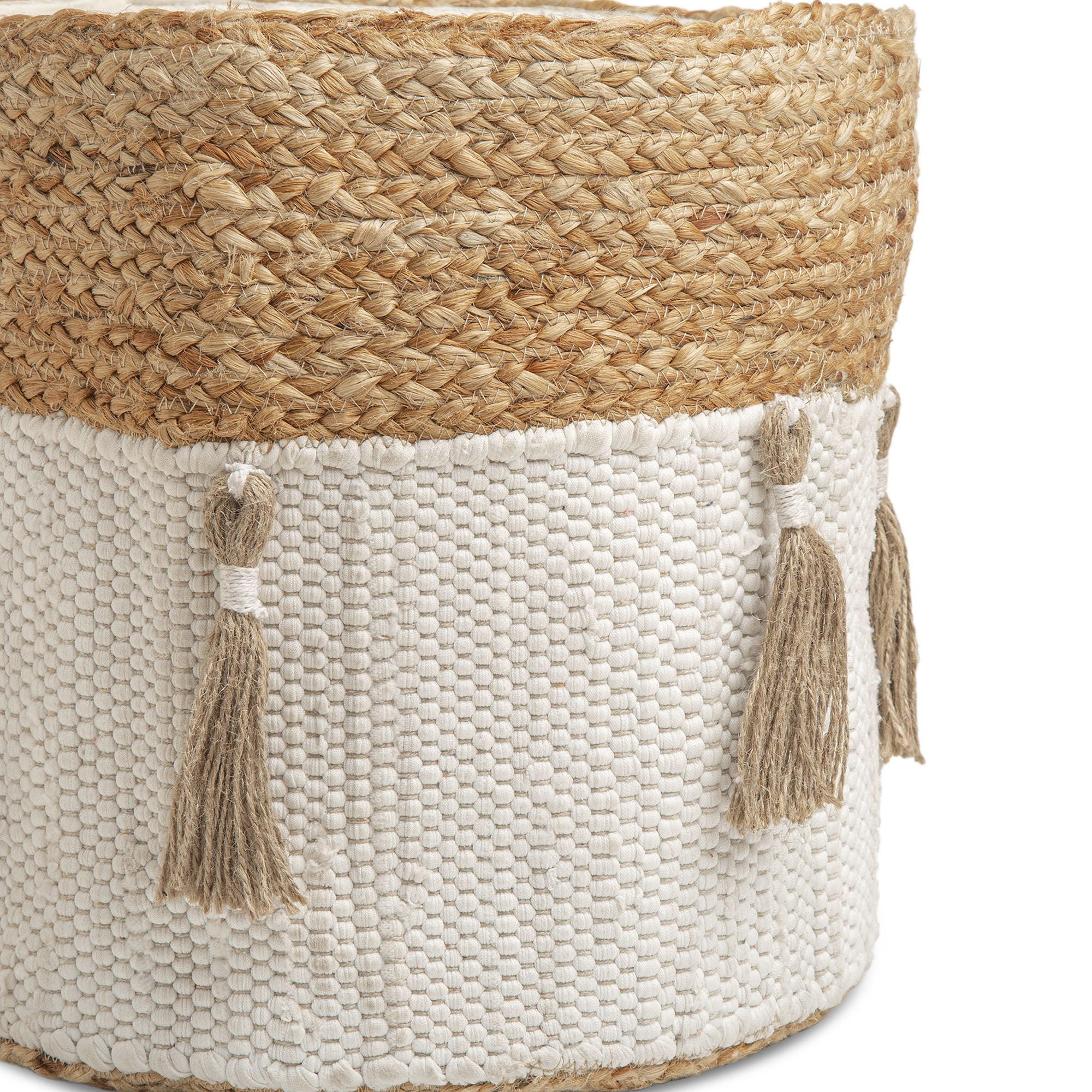 Crane Baby Fabric Round Nursery Storage Basket, Toy Storage, Boho Nursery Decor, 13"x12", Toy Basket, Baby Storage Organizer, Toy Organizers and Storage Bins, Baby Organizers and Storage, Toy Bins
