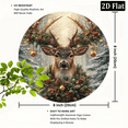 thumbnail image 2 of Wllo0ord 2D Flat, Vintage Christmas Reindeer Aluminum Sign - 8x8 Inch Metal Wall Decor for Indoor Outdoor, Perfect for Home, Cafe, Garage, Perfect for Room Decor, 2 of 6