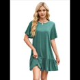 thumbnail image 4 of Vestido de Cuello Redondo y Corta Verde Oscuro XXL, 4 of 7