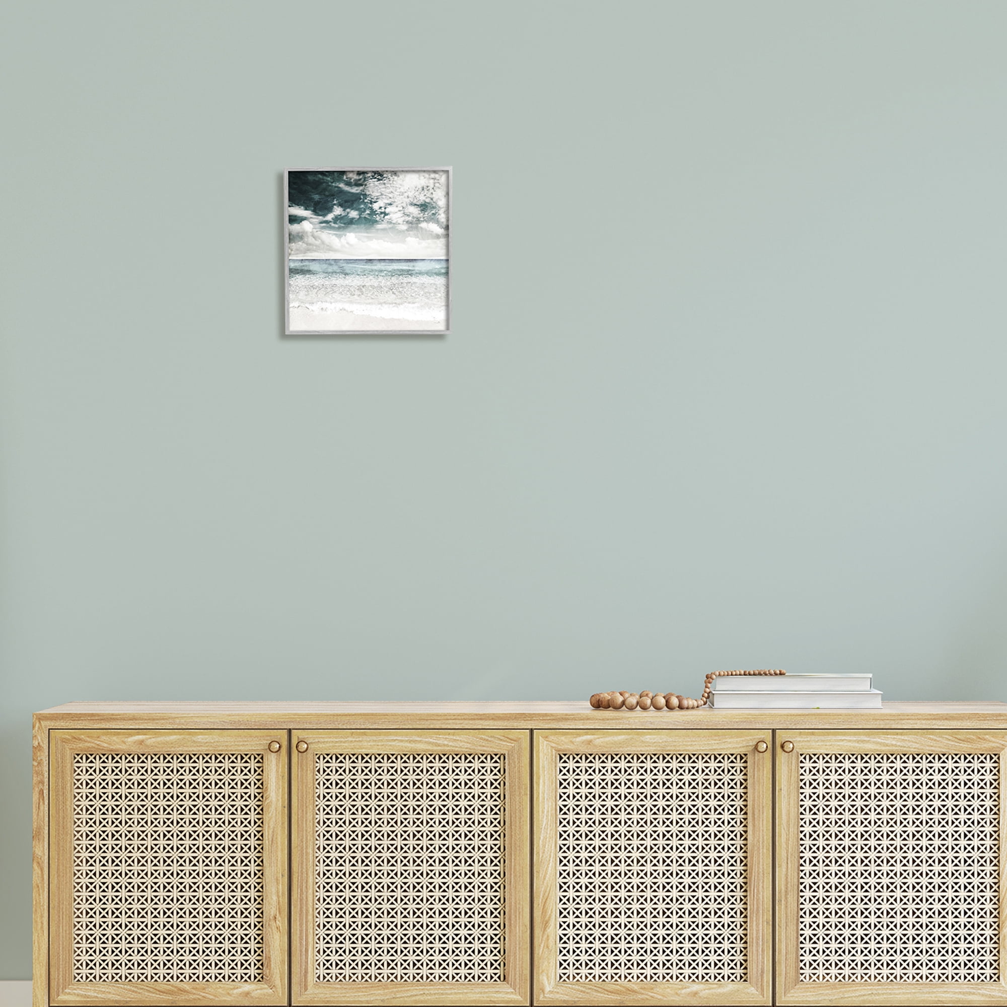 Stupell Industries Misty Beach Clouds Sea Shoreline Collage Design , 12 x 12, Design by Sophie 6