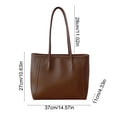 thumbnail image 3 of Bolso tote de piel para mujer | Bolso versátil para el día a día con bolsillo con cremallera y asas resistentes para el trabajo y los viajes., 3 of 6