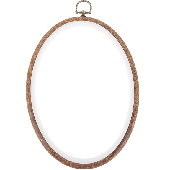 Luxshiny Indented Design Embroidery Hoop Wood 1Pcs Fix Embroidered Cloth for Hand Embroidery