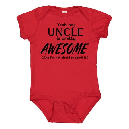 

Inktastic Yeah My Uncle is Pretty Awesome Gift Baby Boy or Baby Girl Bodysuit